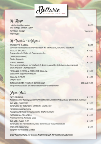 Speisekarte 1